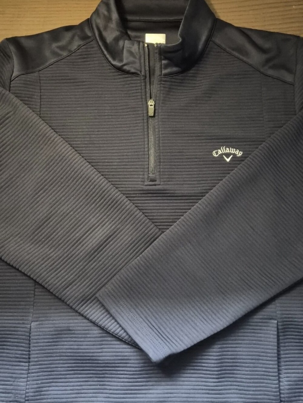 Callaway Opti-Dri Ribbed Quarter Zip Pullover/Sweater, Men's XXL, Navy Blue
